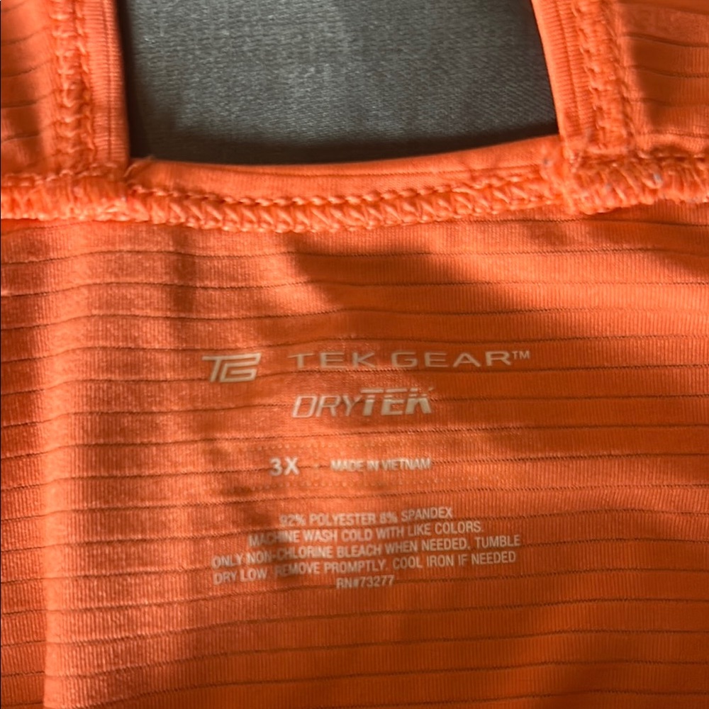 Tek Gear Orange Tank Top - Picture 2 of 3